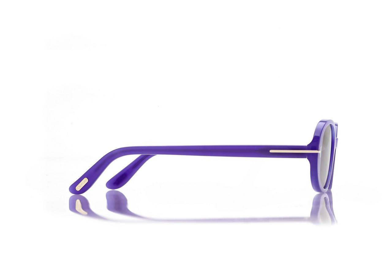 TOM FORD OM SHINY VIOLET / SMOKE IGGY SUNGLASSES